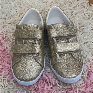 Janie and Jack Gold Tennis Shoes Girls Size 11